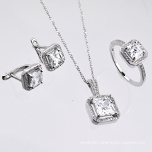 Sterling Silver Micro Pave Zirconia Jewelry Set (YS-0842. JPG)